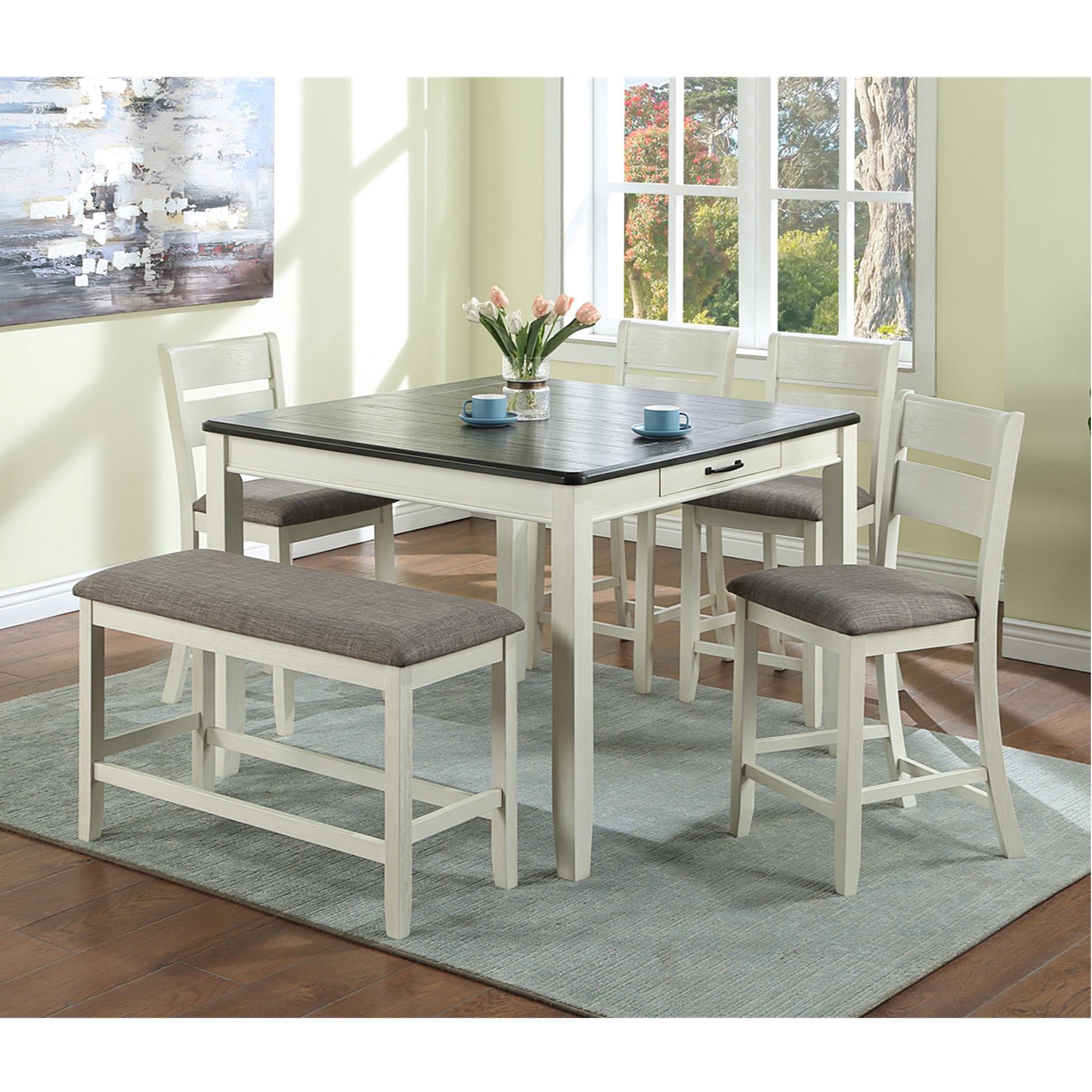 Rent to Own Crown Mark Inc 6 Piece Dakota Counter Height Dining Set